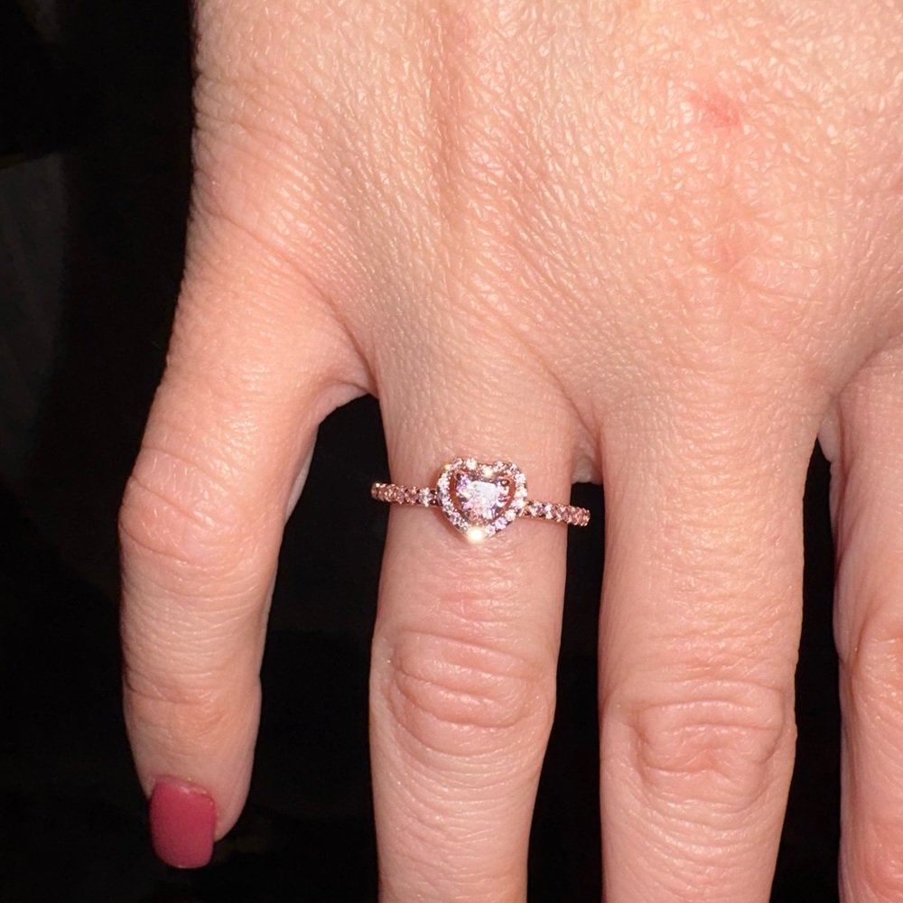 New Elevated Heart Ring Size 8